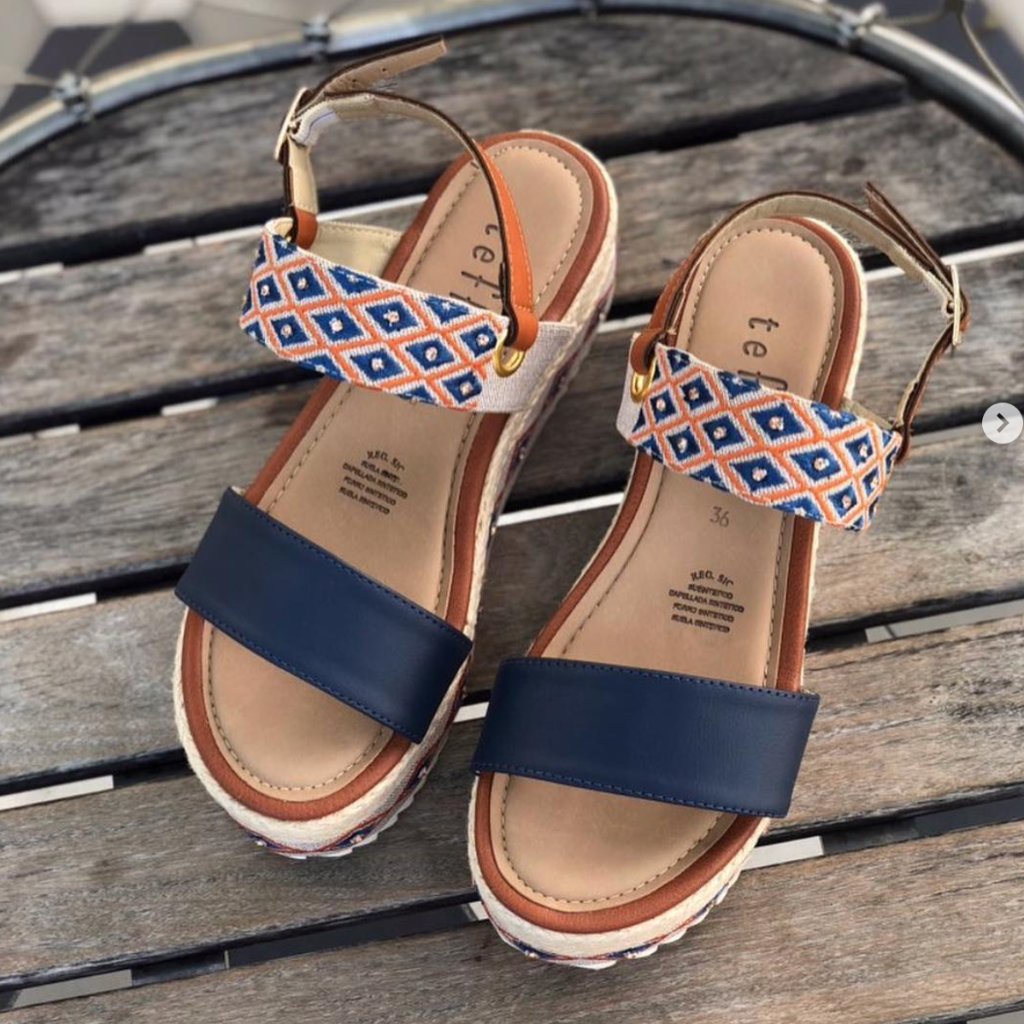 Handmade Blue Diamond Platforms